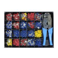 Klemko assortiment geïsoleerde kabelschoenen in metalen kist PVC met SKT | 910005
