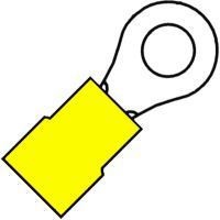 Nylon Geïsoleerde Ringkabelschoen M6 voor draad 4,0-6,0 mm²