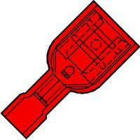 Vol.Geïsol. Vlakstekerhuls 2,8x0,5mm voor 0,5-1,5 mm², PVC