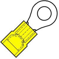 Geïsoleerde Ringkabelschoen M5 voor 4,0-6,0 mm², PVC, SuperPidg