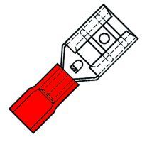 Klemko geïsoleerde vlaksteker 4,8x0,8mm super pidg 0,5-1,5 mm², fosforbrons PVC 100 stuks | 100053