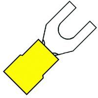 Geïsoleerde Vorkkabelschoen M5 voor 4,0-6,0 mm², Nylon, SuperPidg