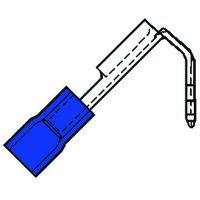 Nylon Geïsol. Vlakstekerhuls+tab 6,3x0,8mm voor 1,5-2,5 mm²