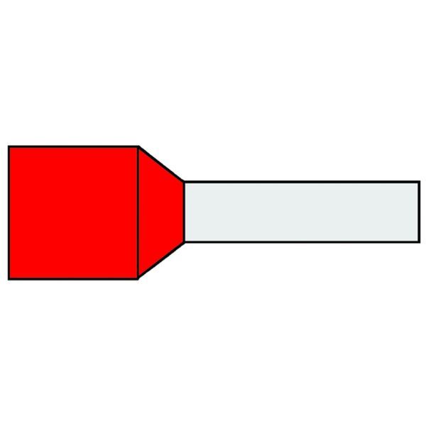 Klemko geïsoleerde adereindhuls 35 mm² in DIN kleur rood penlengte 18mm 50 stuks | 727122