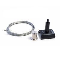 3 fase rails suspension (kit voor draad 1,5 m), zwart (RAL9005)