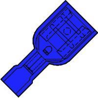 Vol.Geïsol. Vlakstekerhuls 2,8x0,5mm voor 1,5-2,5 mm², PVC