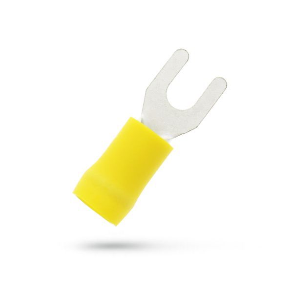 Geïsoleerde Vorkkabelschoen M4 voor 4,0-6,0 mm², PVC, SuperPidg