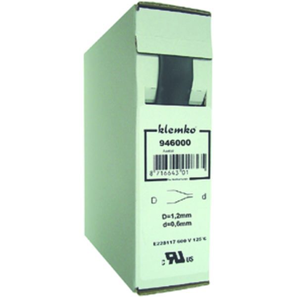 Krimpkous Polyolefin 2:1 In Trekbox Zwart 1,2 > 0,6mm