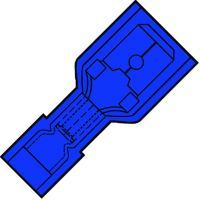 Klemko vlaksteker volledig geïsoleerd 6,3x0,8mm voor 1,5-2,5 mm² | 156235
