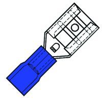 Nylon Geïsol. Vlakstekerhuls 4,8x0,8mm voor draad 1,5-2,5 mm