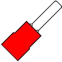 Klemko geïsoleerde platte Pensteker P14mm voor 0,5-1,5 mm², PVC