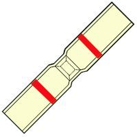 Waterdichte soldeer Föhnparallelverbinder 0,8 - 2,0 mm²