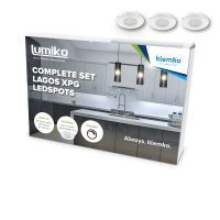 Compleet Lagos pakket met 3x Lagos XPG ledspot 3000K dimbaar | 863856