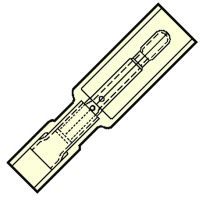 vol. geïsoleerde micro Rondsteker 2mm voor draad 0,1-0,5 mm²