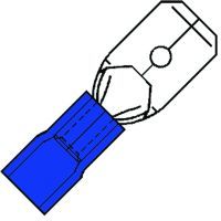Geïsoleerde Vlaksteker 6,3x0,8mm voor 1,5-2,5 mm², PVC
