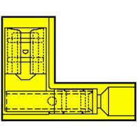 Klemko haakse vlakstekerhuls volledig geïsoleerd 6,3x0,8mm 4,0-6,0 mm² | 156346