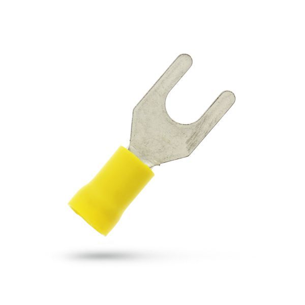 Geïsoleerde Vorkkabelschoen M6 voor 4,0-6,0 mm², PVC, SuperPidg