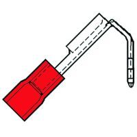 Nylon Geïsoleerde Vlakstekerhuls+tab 6,3x0,8 voor 0,5-1,5 mm