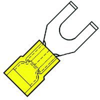 Klemko lip vorkkabelschoen M5 geïsoleerd voor 4,0-6,0 mm² SuperPidg | 156750