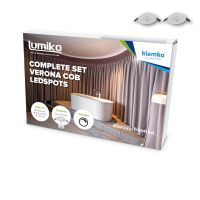 Compleet Verona pakket met 2x Verona COB ledspot 3000K dimbaar | 863855
