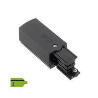 3 fase rails - connector met fase invoer, zwart (RAL9005), Links