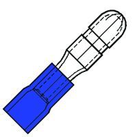 Geïsoleerde rondsteker 5mm voor 1,5-2,5 mm²