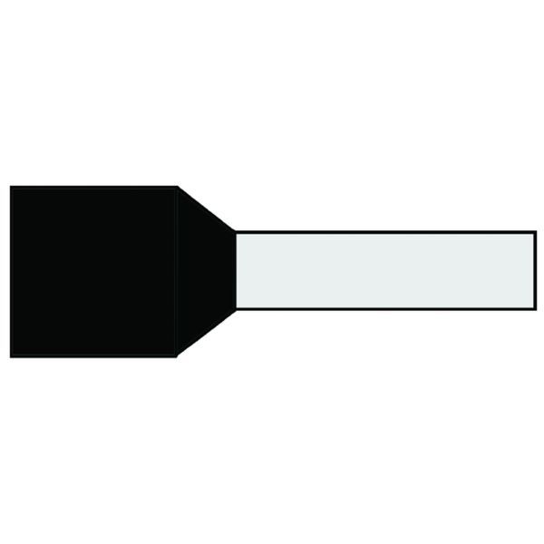 Klemko geïsoleerde adereindhuls 1,5 mm² standaard type zwart penlengte 8mm 500 stuks | 720050