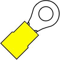 Geïsoleerde Ringkabelschoen M4 voor 4,0-6,0 mm², PVC