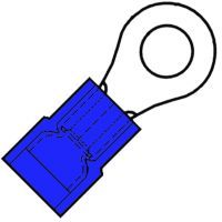 Geïsoleerde Ringkabelschoen M4 voor 1,5-2,5 mm², PVC, SuperPidg