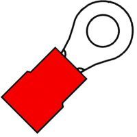 Geïsoleerde Ringkabelschoen M6 voor 0,5-1,5 mm², PVC