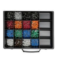Klemko assortiment geïsoleerde adereindhulzen in metalen kist standaard zonder tang | 910021