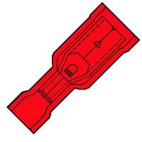 Vol.Geïsol. Rondstekerhuls 4mm voor 0,5-1,5 mm²