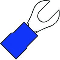 Geïsoleerde 1/2rond Vorkkabelschoen M5 voor 1,5-2,5 mm