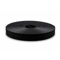 Klittenband tweezijdig scheurbaar 20mm zwart - rol van 22,5m