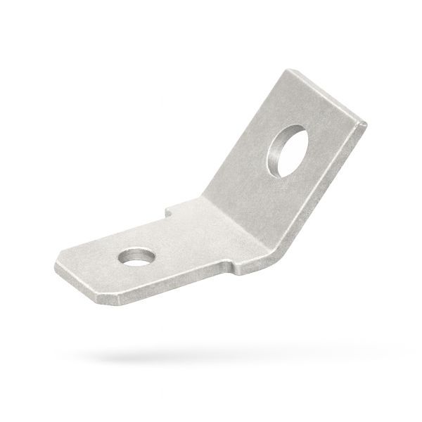 Tab voor Vlakstekerhuls 4,8x0,8 boutgat M3 H=45°